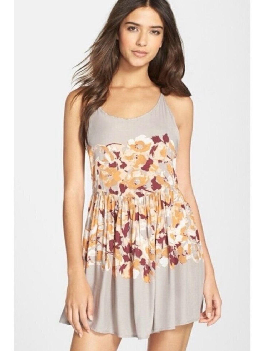 Free People Slip Dress Size S Floral Voile Strappy Mini Bloomcore Cottagecore